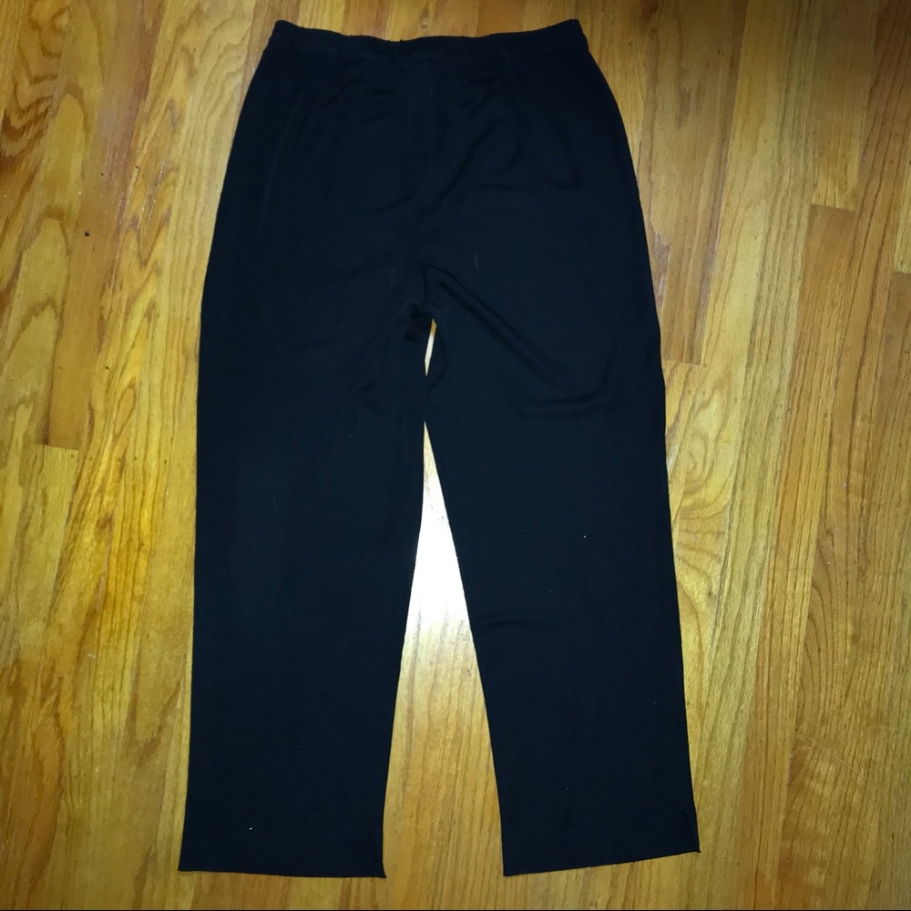 Ming Wang Pants Black Knit pull on size Large